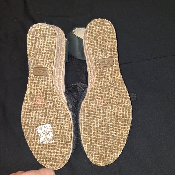 UGG Navy Blue Espadrille Wedge Sandals – Size 9 CLOSET CLEAROUT SALES - Picture 3 of 4